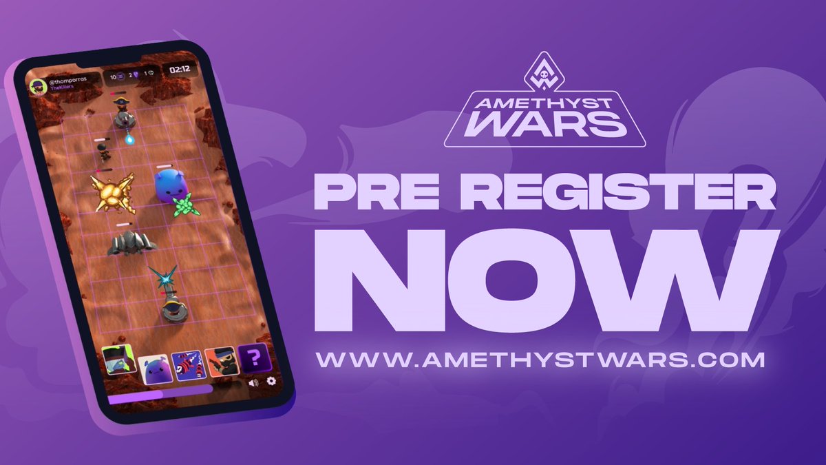 Pre registration for Amethyst Wars is live: amethystwars.com 🏴‍☠️