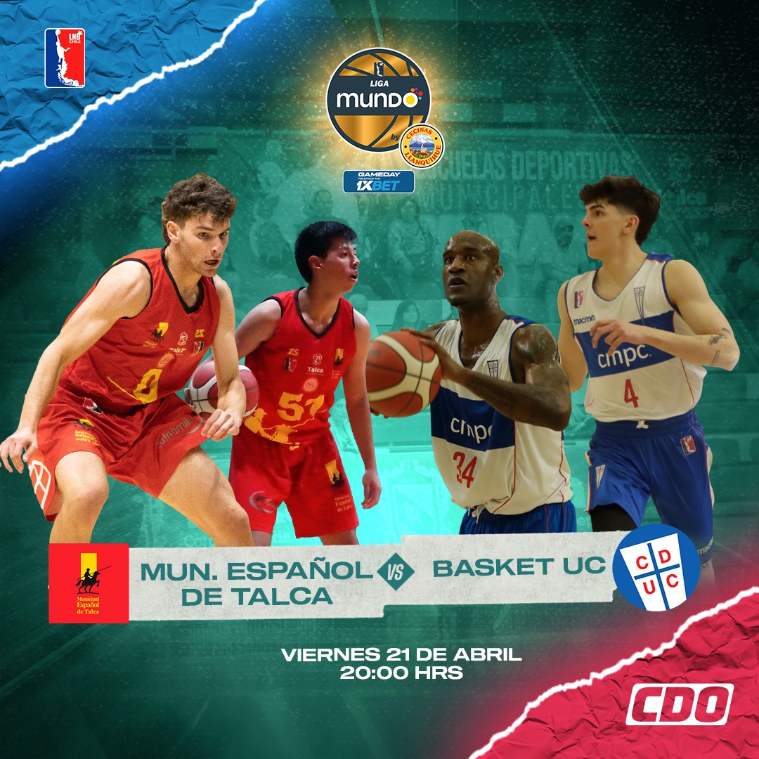 canal_CDO's tweet photo. Un nuevo juego de la Liga Mundo by Cecinas Llanquihue, gameday presentado por 1xbet 🔥

🏀M Español de Talca vs Basket UC

🗓️Viernes 21 de abril
⏰20:00 h

📺 CDO Premium y📱CDO+

#LNBXCDO #LNBGameday1xBet #CDO #CDOmas #DijisteFibra #Mundo #LigaMundobyCecinasLlanquihue https://t.co/WR03yfjUVn