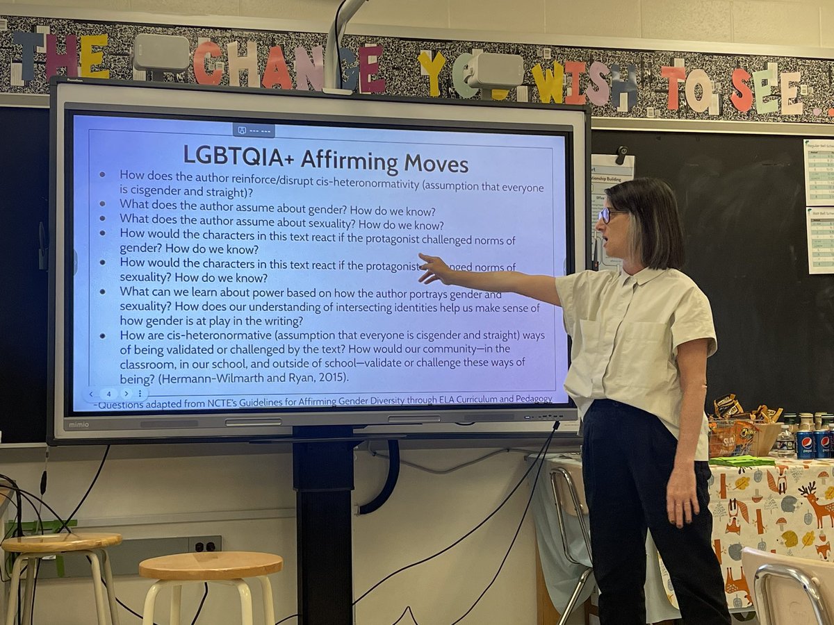 RSLeadtoAchieve's tweet photo. Our #ELA dept #continuedTHEwork around cultivating #affirmingspaces for #ALL students w/ the support of @yaelastor. We’re  #buildingcapacity to better provide #mirrorsandwindows for #All bc #All deserve to “see” themselves &amp; to “be seen” in their learning. 💙 💯 @mcps_lgbtq https://t.co/ZLkBAubJwQ