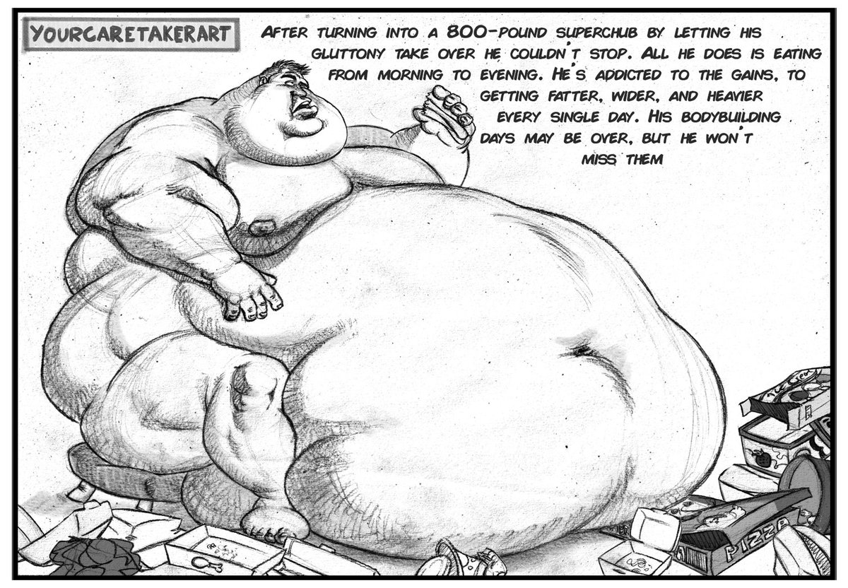 urcaretakerart's tweet photo. #overfeed #overfeeding #growthart #beerbellys #forcedfeeding #overfeeding #tightclothes #forcedfeeding #forcedfed #feederismart #flubbybelly #superchub #softfat https://t.co/x4pe19A9KF