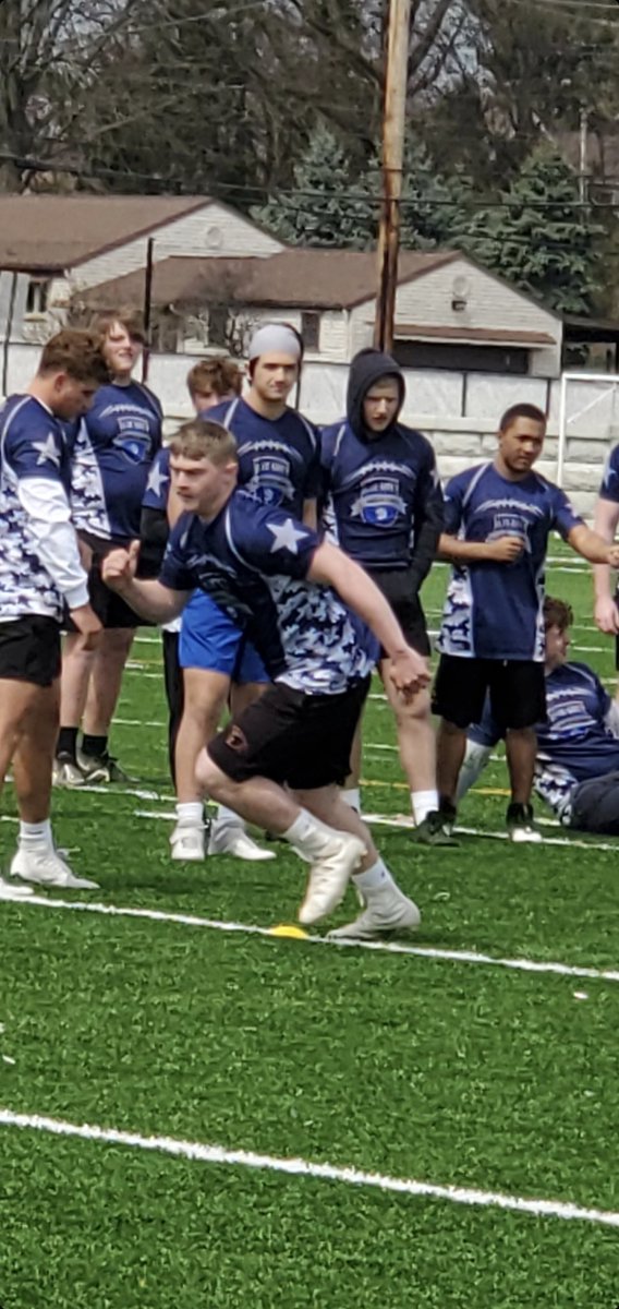 GviewFootball's tweet photo. Rising Junior RB/LB Cooper Payton was invited to participate in the Blue/White Showcase in Canton! As expected Coop jumped at the opportunity to ball out! He had a great experience and we are proud of his commitment to the game! 🏈🐏💪🏻 https://t.co/UXru0Wq2AX