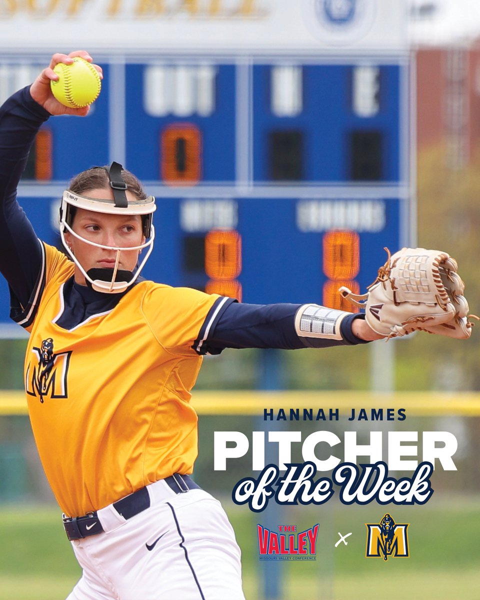 𝙏𝙝𝙚 𝘽𝙖𝙘𝙠-𝙩𝙤-𝘽𝙖𝙘𝙠! 🔥

Hannah has been named <a href="/MVCsports/">Missouri Valley Conference</a> Pitcher of the Week, again! What a stud. 

#GoRacers🏇 | <a href="/hannah_james10/">hannah james</a>
