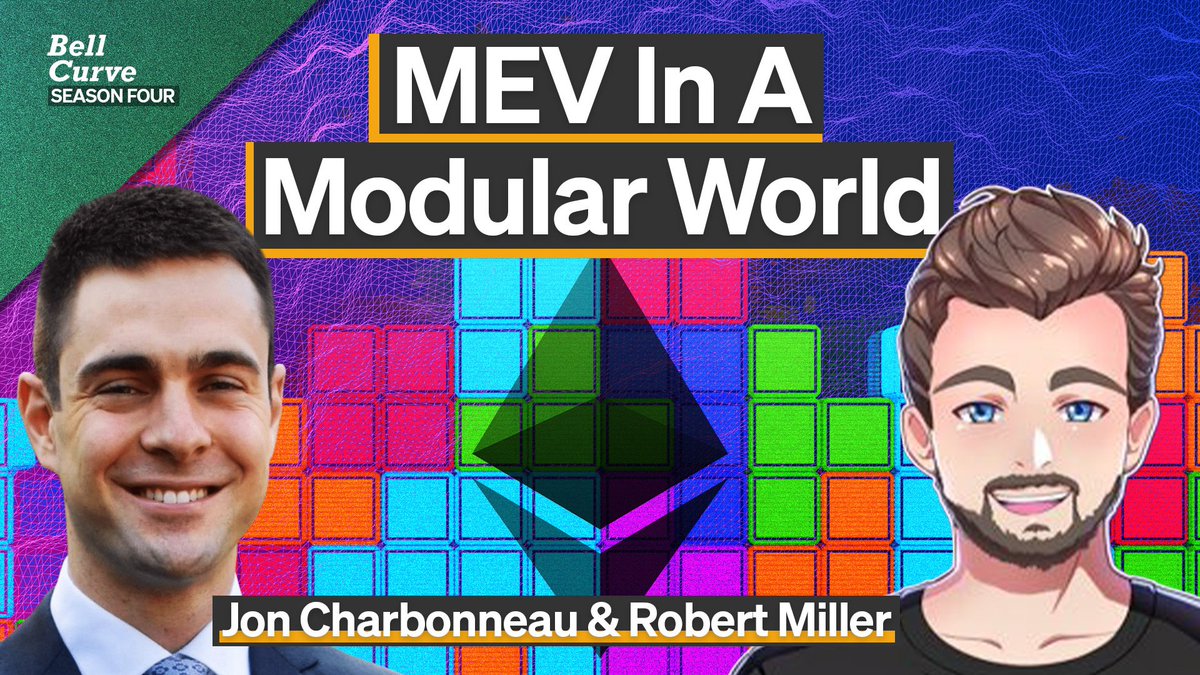 thebellcurvepod's tweet photo. New episode with @jon_charb and @bertcmiller on MEV in a modular world

We discuss:

- Rollup design, consensus &amp; latency
- Decentralized sequencers
- L2 PBS
- Cross-domain MEV, Suave and more

→https://t.co/HVy0ss1fkt
→https://t.co/nvbzTo07rr
→https://t.co/lCCOBUjLon https://t.co/J1WbJHXIuu