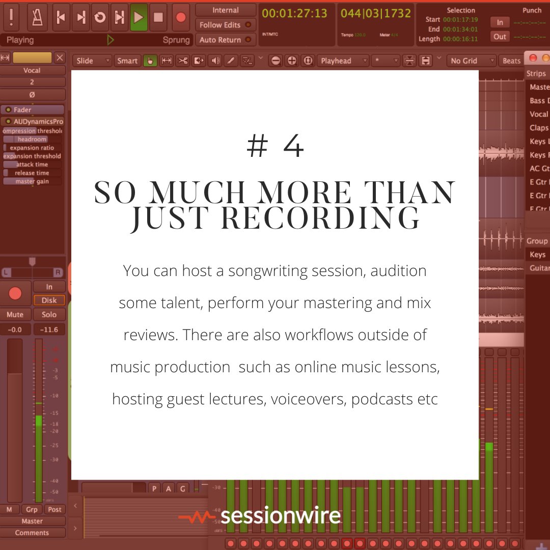 FOUR reasons to start remote recording today! #MusicGram #MusicLifestyle #MusicTools #MusicTech #MusicTechnology #ProducerGear #ProducerTools #ProducerStudio #ProducerFlow