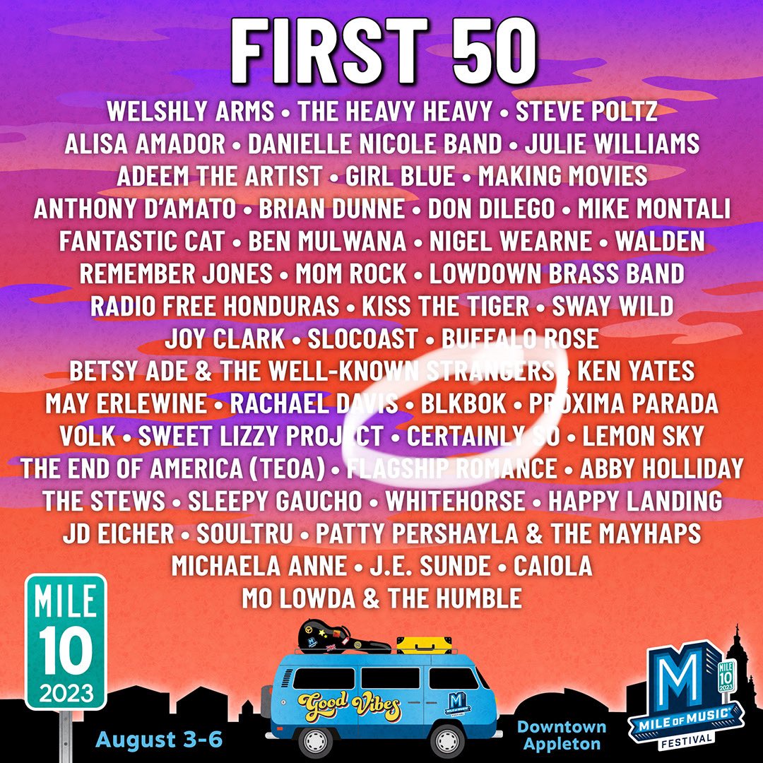 blkbok's tweet photo. Just announced The first 50 acts for the @MileOfMusicFest and look who’s coming to town….. #blkbok #mileofmusic https://t.co/KjXeDo4WjP