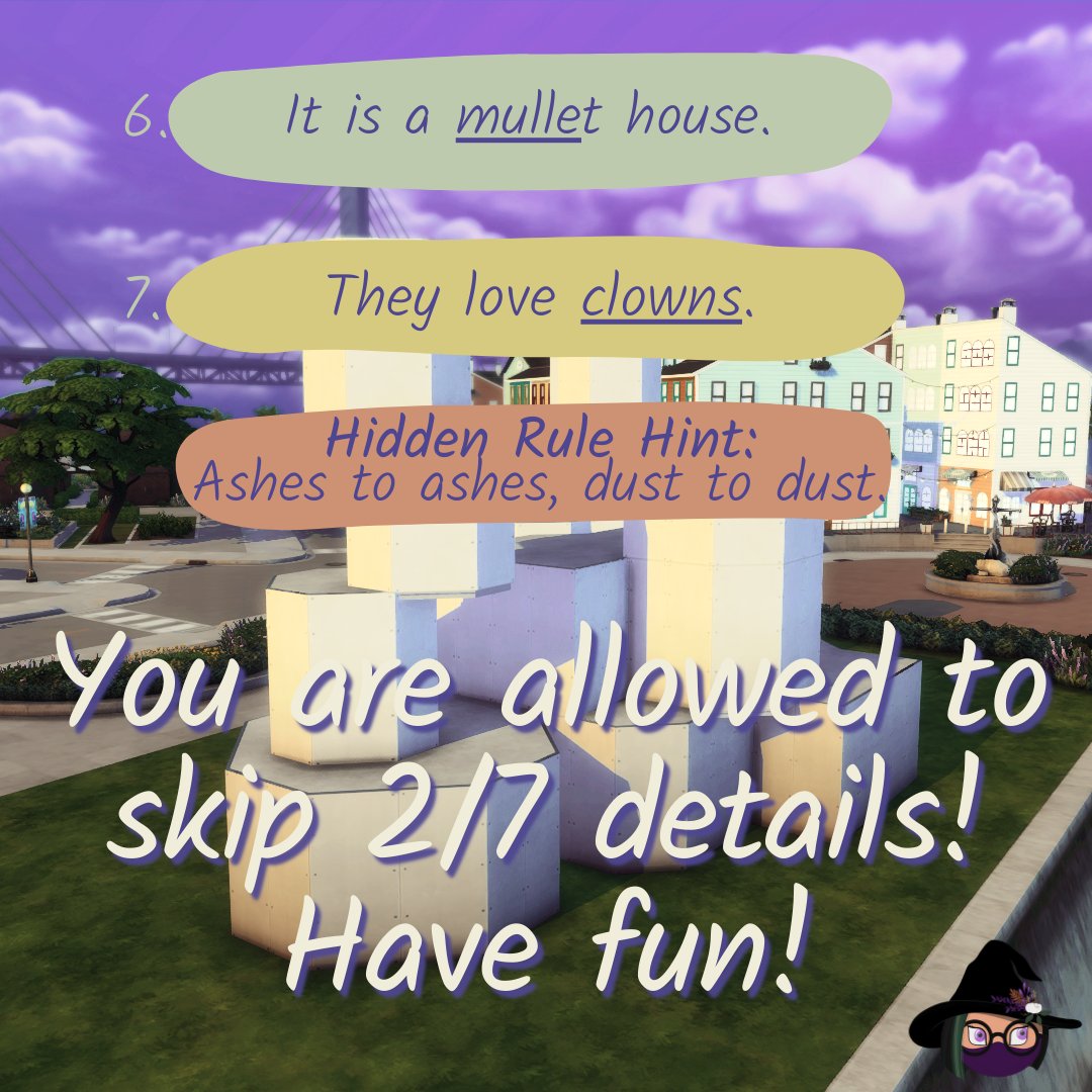 SiranWitch's tweet photo. Build My Vision Shell Challenge! Here are the rules: 
💜Download on the gallery! 
💜ID: SiranWitchTTV 
💜Upload using #SiranShell8 
💜Due: June 19th 
💜Tours: June 20th at 6 pm PDT 
https://t.co/0KoZAMfxwj 
#shellchallenge #thesims4 #sims4shellchallenge #simsshellchallenge #sims4 https://t.co/joHWIHPVOP