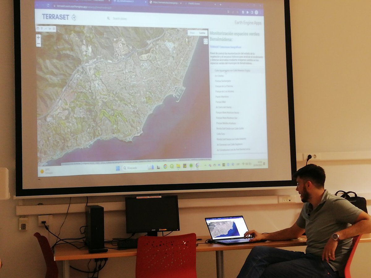 geo_jrc's tweet photo. Introducing drones, machine learning and remote sensing. Learning from @Terraset_esp with Guillermo and Lorena @IGSADABYRONUMA @PepeDamianRS in GIS course of environmental sciences @CanalUGR @gradogeo_ugr #EGEMAP Next Friday to @Casabermeja_Ayt to flight @DJIGlobal @pix4d https://t.co/BUFN0NV1Q5