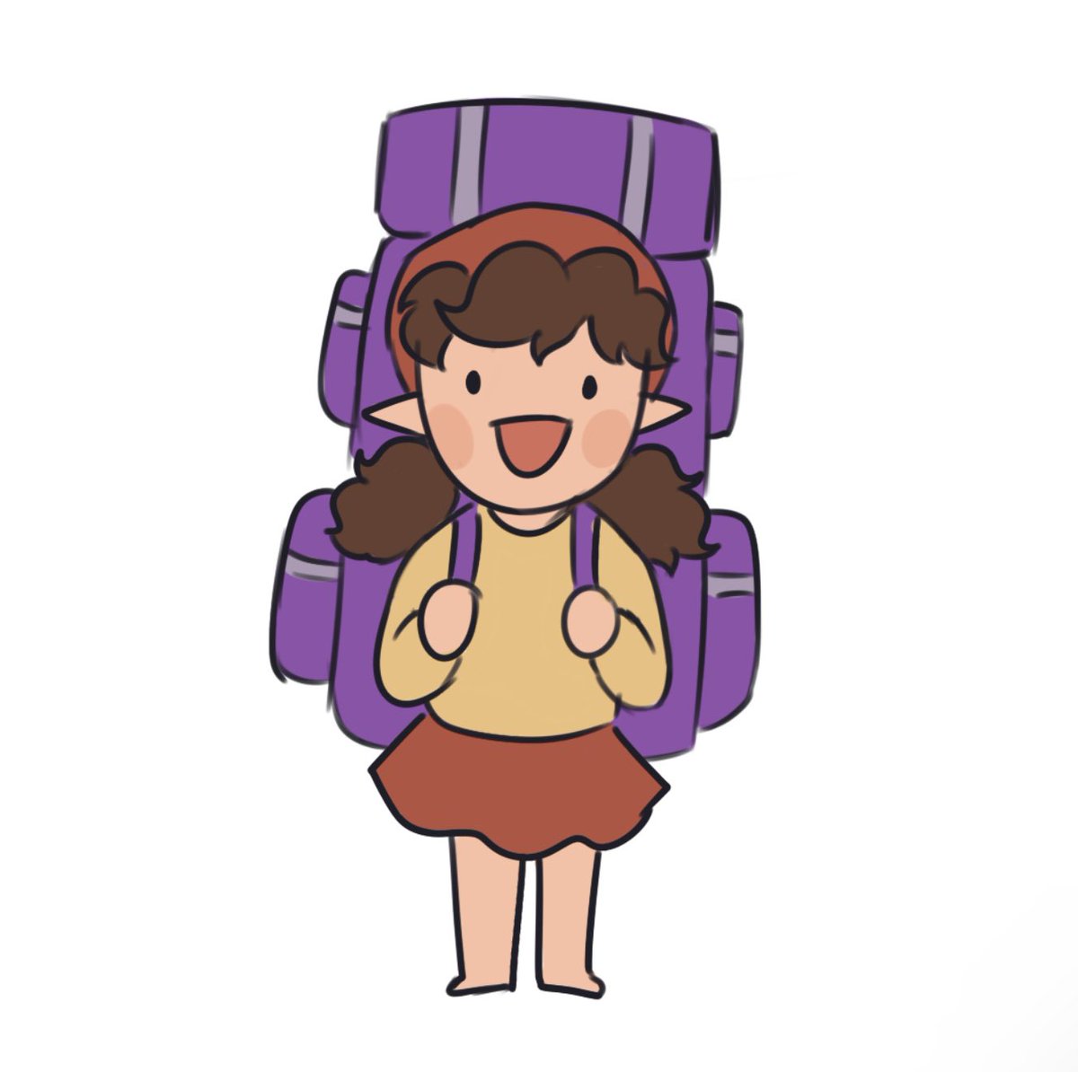 cheeze__toast's tweet image. Tallulah and her big ass backpack #qsmp