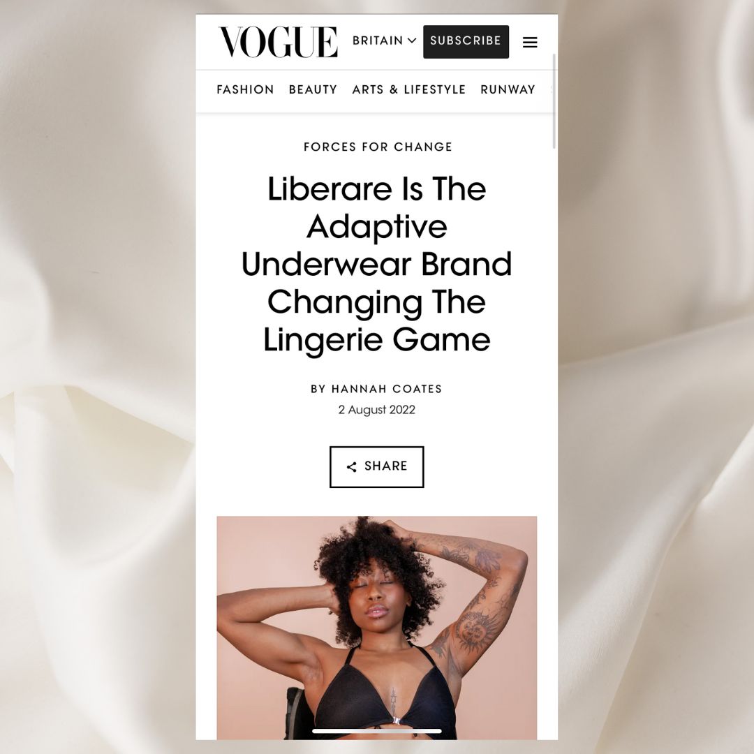 LiberareCo's tweet photo. Liberare in VOGUE! 🤍

This was such a huge accomplishment for our brand and we are still so humbled and grateful. Few fashion brands are featured in Vogue and we were honored that our brand was highlighted less than a year after our launch. https://t.co/R7asPWYr03