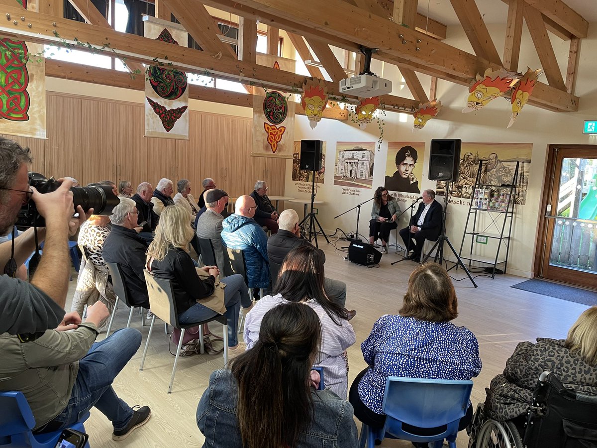 DeclanKearneySF's tweet image. One of the architects of the Good Friday Agreement, Sinn Féin veteran, Mitchel Mc Laughlin, in conversation with @LucilleOHagan tonight in #Crumlin alongside @annemarielogue &amp;amp; @MaighreadNiChon