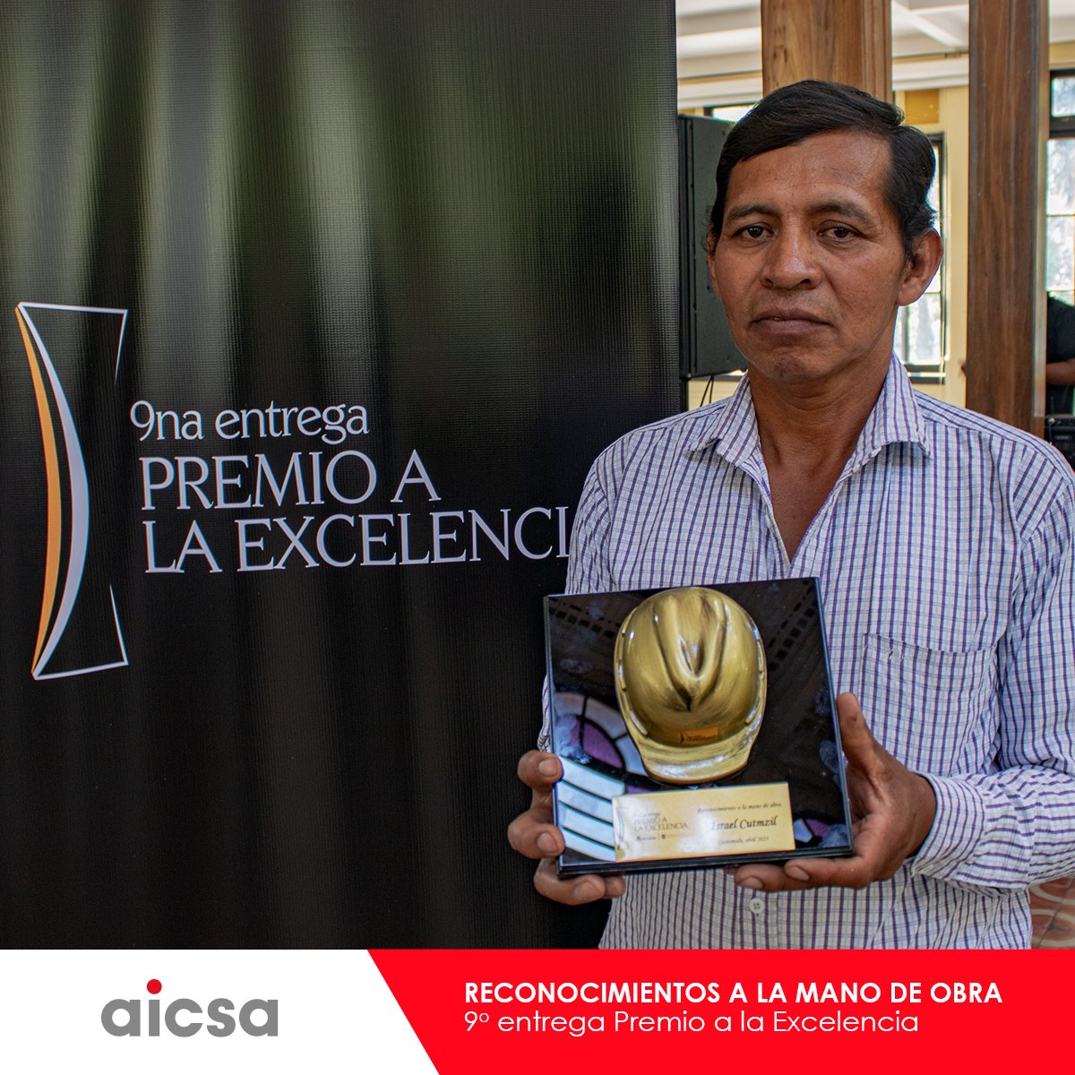 AICSACORP's tweet photo. Felicitamos a nuestros colaboradores Tomás Chicoj, Víctor Sotoj e Israel Cumatzil  quienes fueron reconocidos durante la primera fase del Premio a la Excelencia, por su arduo trabajo y dedicación en nuestros proyectos. https://t.co/XRKksvZUl5