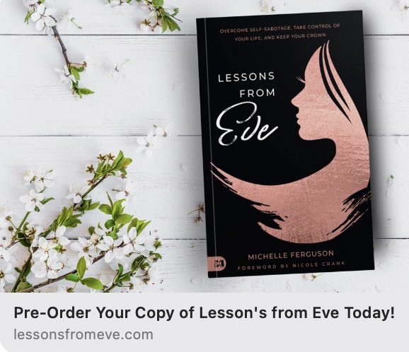 I’m so excited to share the new website for my book, Lessons from Eve.  I’m so passionate about this book and so blessed to finally be a step closer to sharing it.  Check it out at lessonsfromeve.com