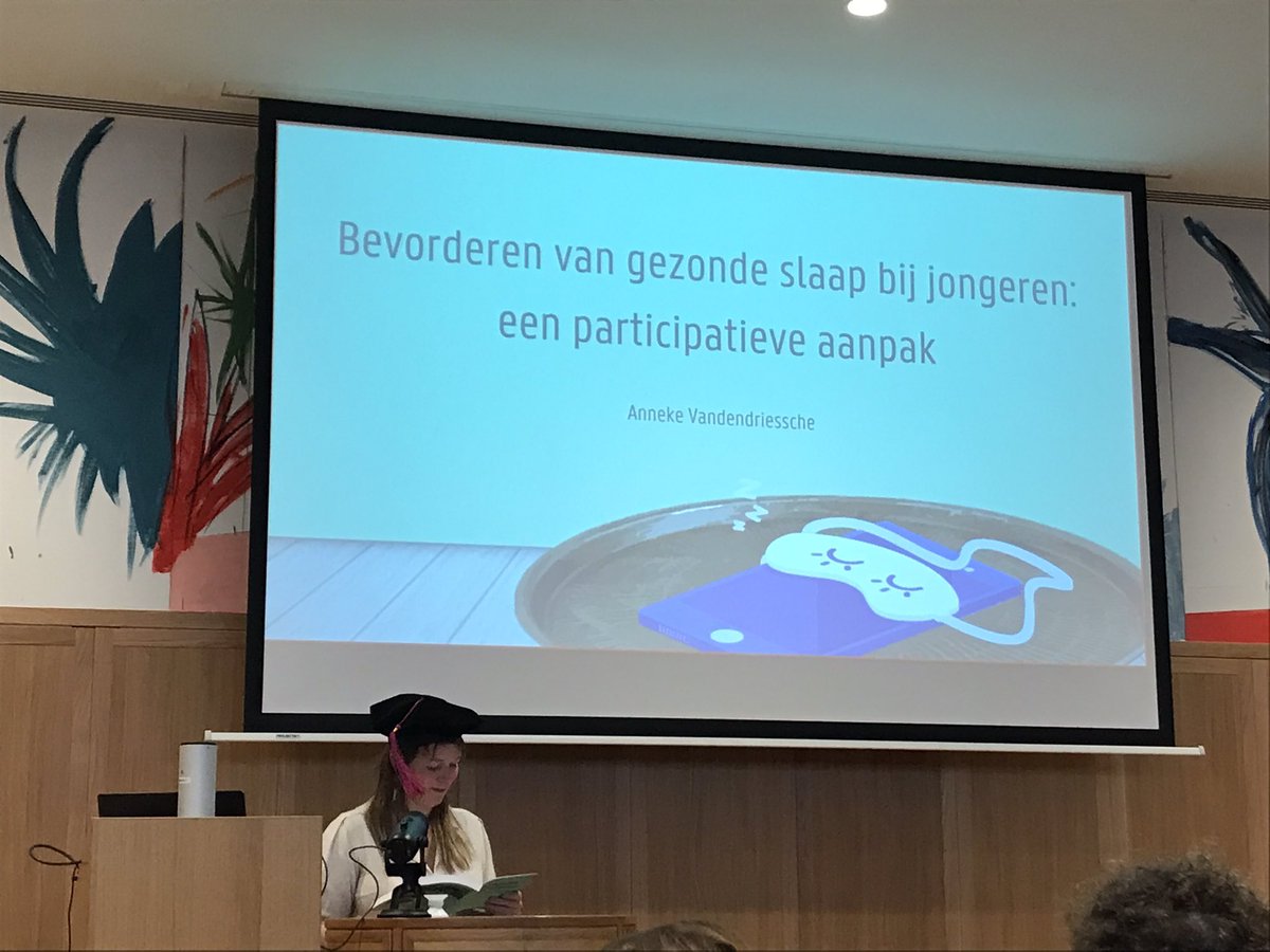 Slaap bevorderen bij jongeren op een participatieve manier - prachtig doctoraatsproject van dr. Anneke Vandendriessche <a href="/Anneke_VDD/">Anneke_VDD</a>!