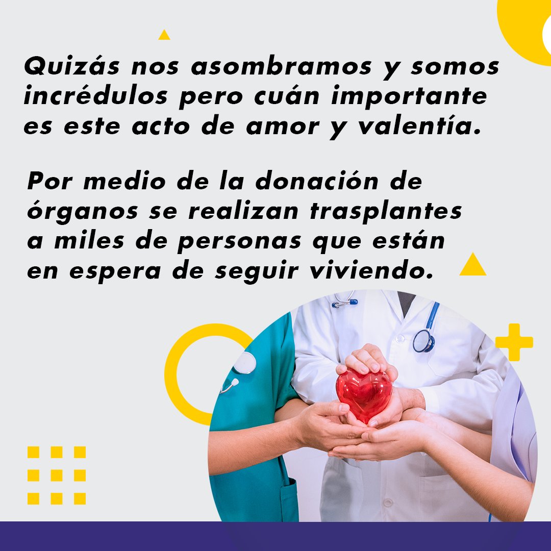 CodasHernan's tweet photo. Con la donación de órganos de una sola persona se pueden salvar la vida de otras 7 personas. ❤️‍🩹

Tomar la decisión de ser donante es un acto de valentía y amor. 🫂 
#SaludParaLaVida #CodasSenador https://t.co/t4Ll43MJHw