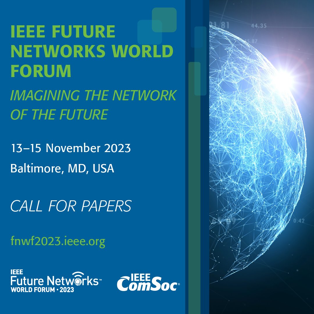 ComSoc's tweet photo. Call for Papers

Bringing together experts from industry, academia, and research to exchange their vision as well as their achieved advances in the continuing evolution of network technology, including 5G &amp; 6G. 

Submission Deadline 21 July

Submit today: https://t.co/t9YSIKc4el https://t.co/XJ92BcfRdC