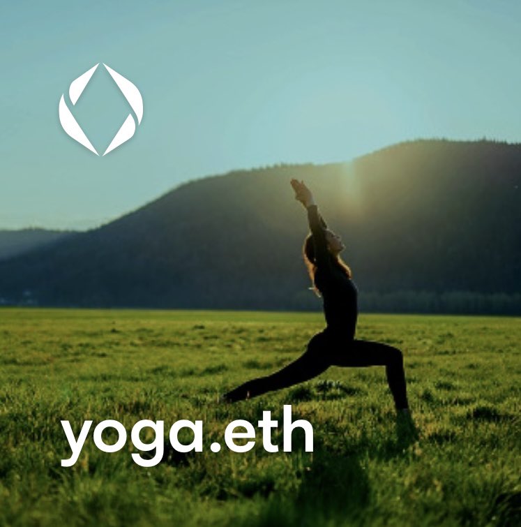 Still loving the name María.eth but it is time for a new handle.

I just love yoga.eth too much to not rock it as my Twitter name.

Namasté.