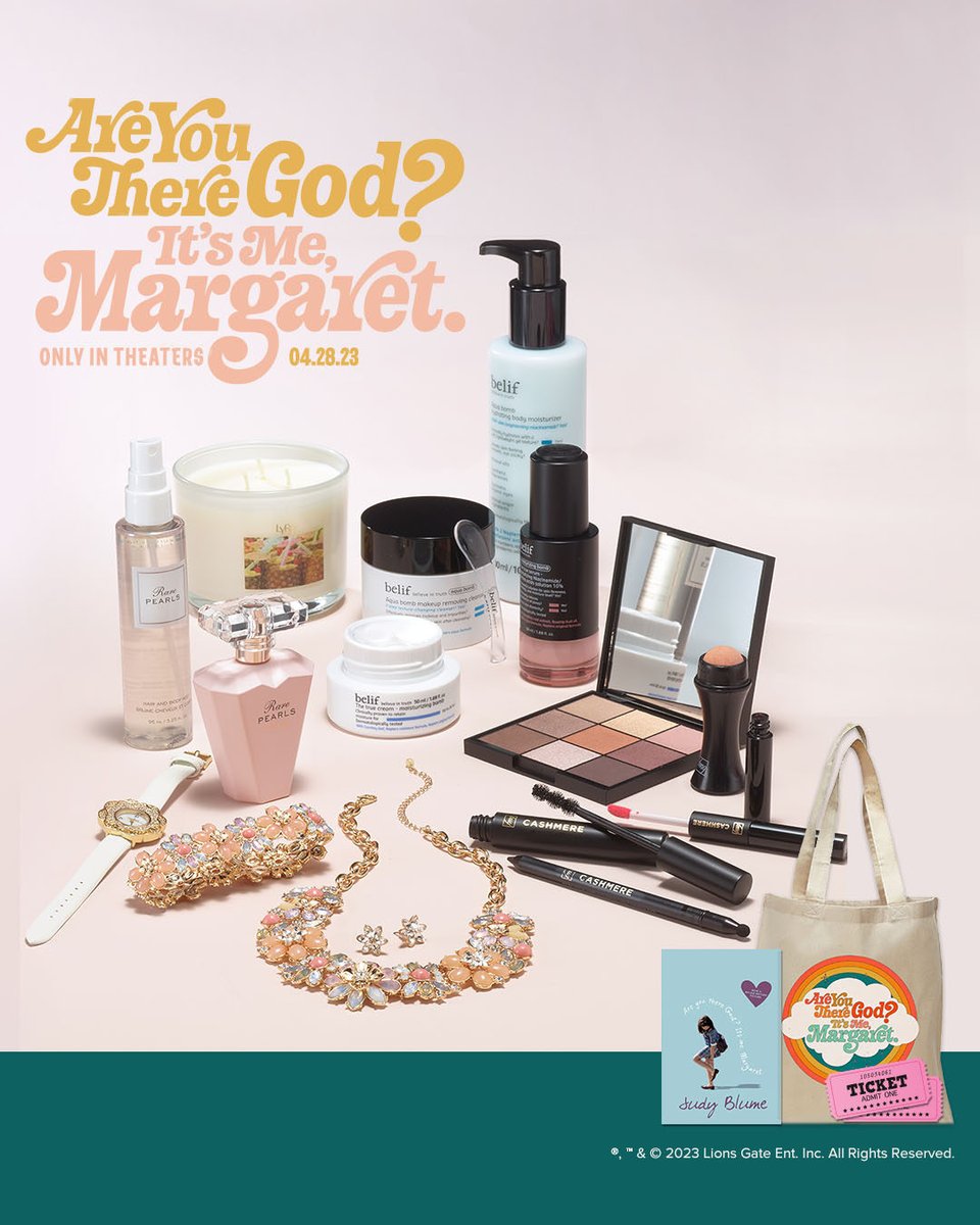 AvonInsider's tweet photo. ENTER THE SWEEPSTAKES! https://t.co/XPR2Tv0Zjb

Incredible skin care, fragrances, makeup, spring-ready jewelry AND two tickets to see Are You There God? It’s Me, Margaret (the new film based on Judy Blume’s classic coming-of-age novel). Movie-themed merch also included! https://t.co/mY7IZtKB7R
