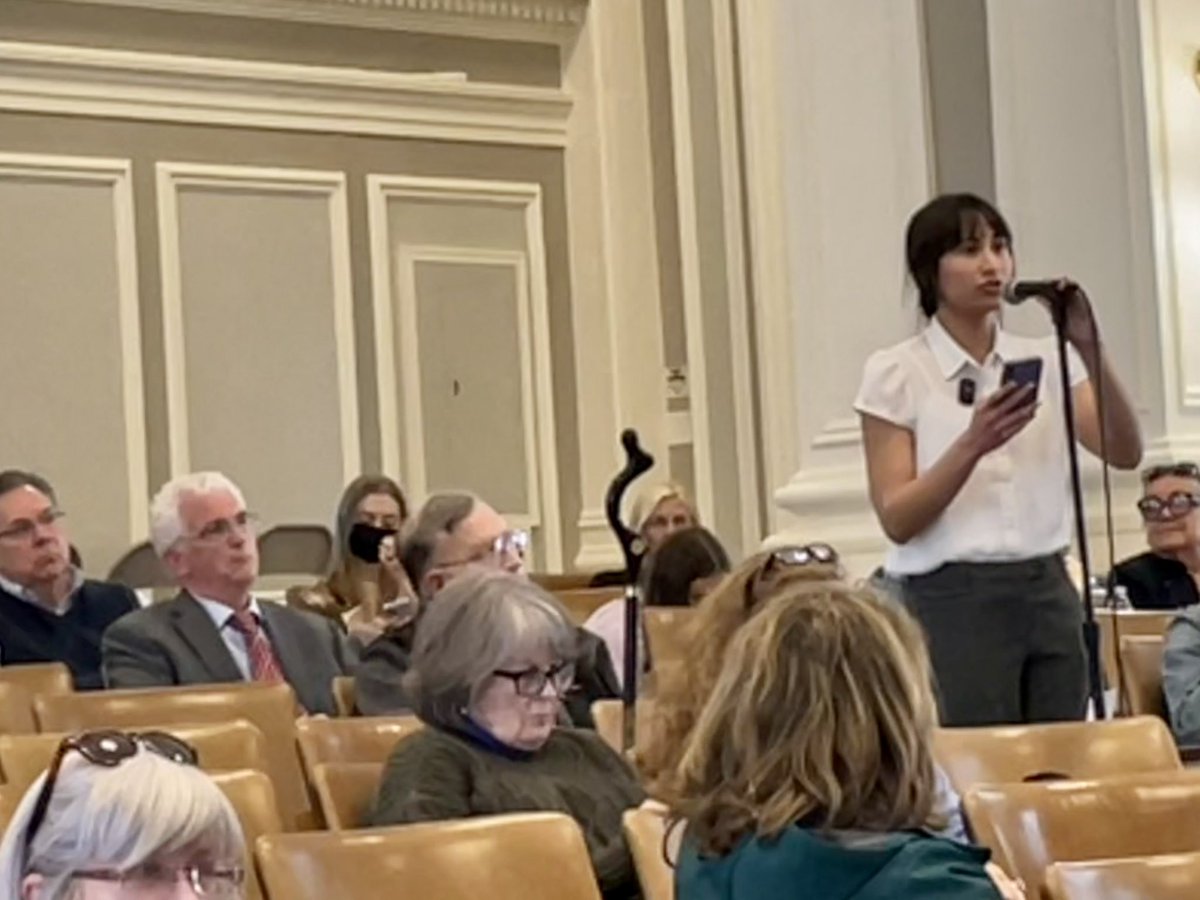 BethRS62's tweet photo. .@chloecole gave riveting testimony today in support of #HB272, NH’s parental rights bill. #NHPolitics @nhcornerstone https://t.co/JkqtqwHOQU