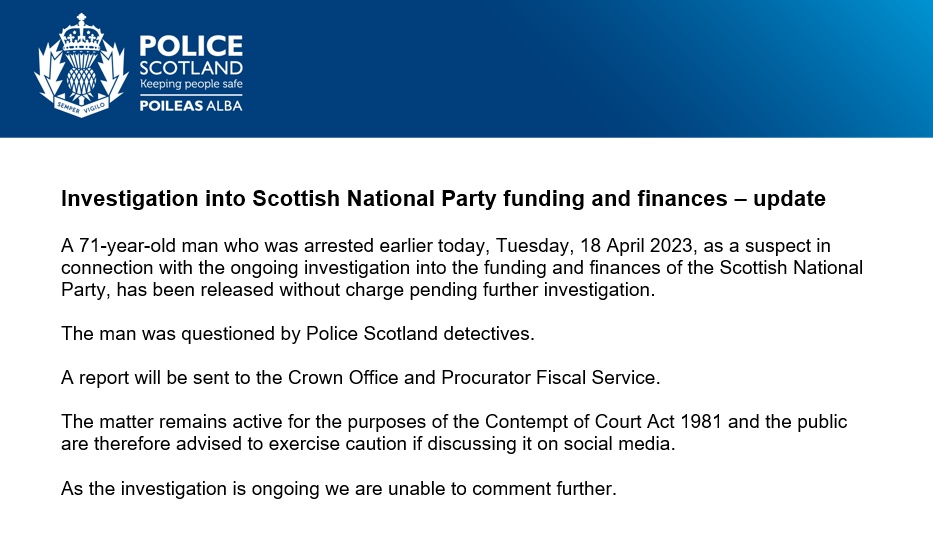 Police Scotland tweet media