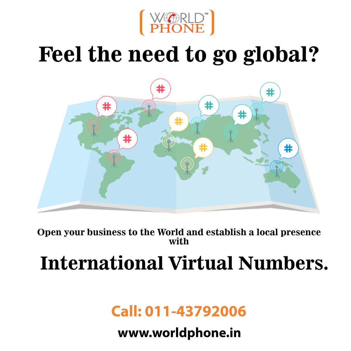 Having an #international local or Virtual number in your clients’ countries can improve your chances of getting referrals and new clients. You can use your international local number for #business or personal use.

Call: 011-43792006
Visit: worldphone.in
#VirtualNumber