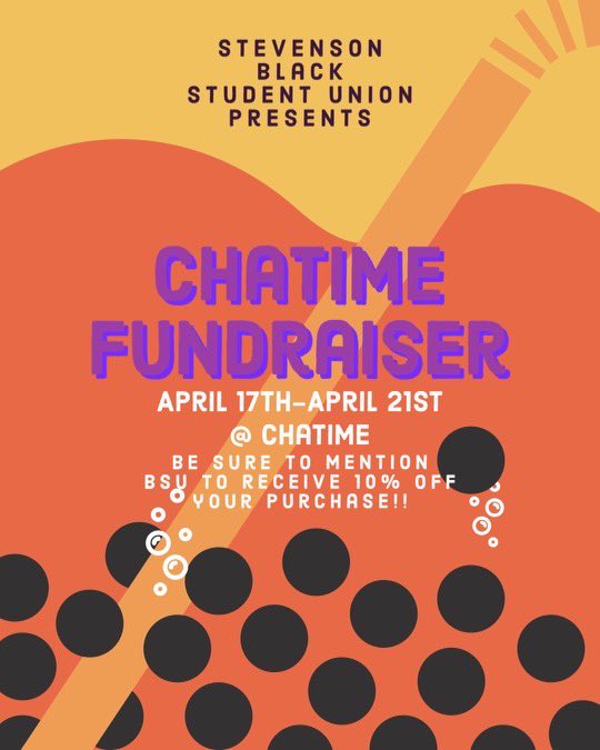 Remember to get some boba @ ChaTime &amp; mention BSU for 10% off of your purchase!!!