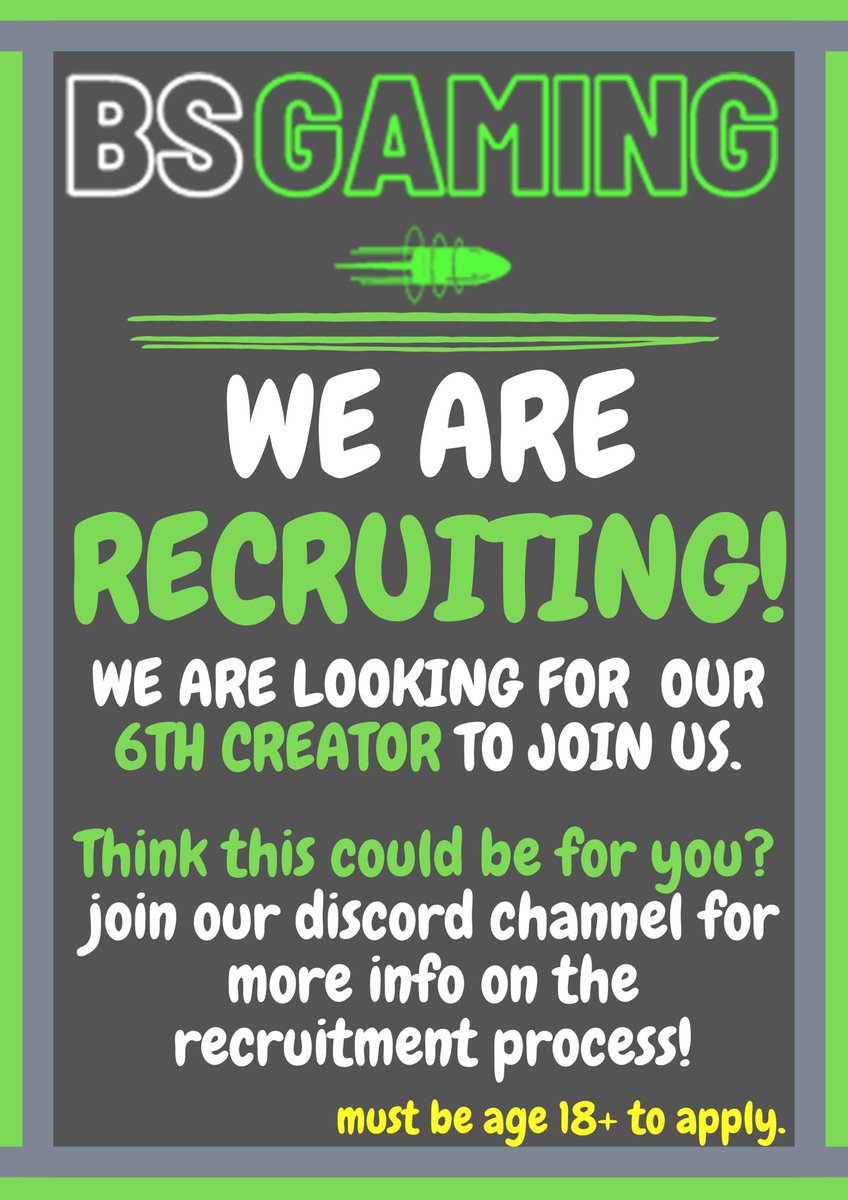 bsgaming_gg's tweet photo. ⭐️ BSG ARE LOOKING FOR A NEW CREATOR TO JOIN US ⭐️ 

JOIN THRE DC HERE FOR MORE INFO 👇🏻

https://t.co/XsojCqCGiQ https://t.co/NHxmjlr0SD