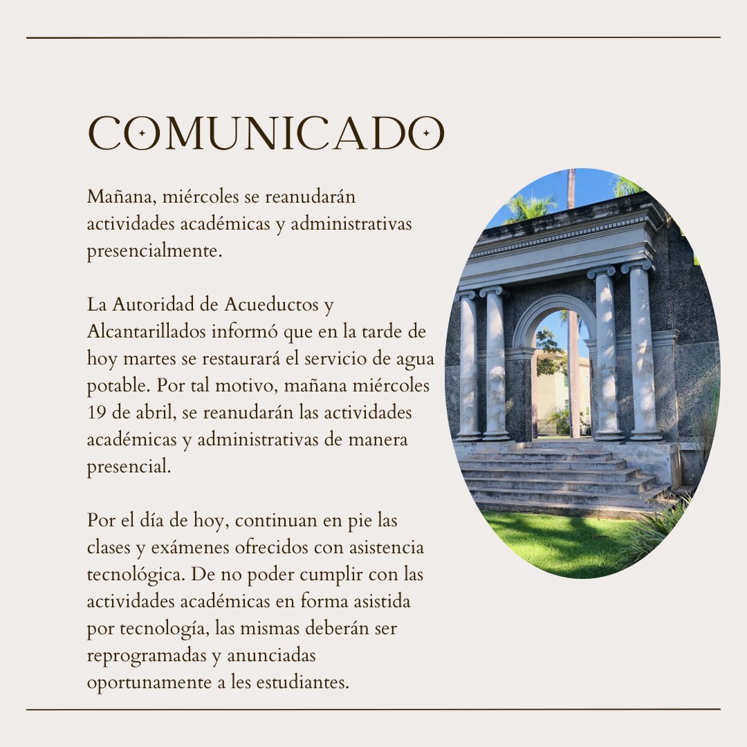 Mañana, miércoles 19, se reanudarán actividades académicas y administrativas presencialmente.