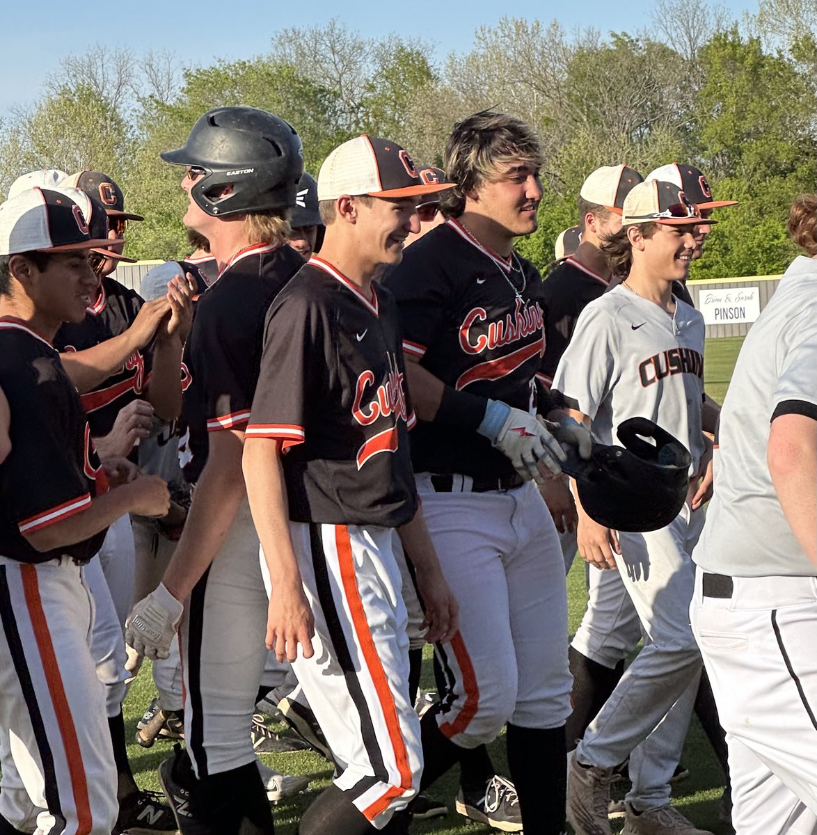 BaseballCushing's tweet photo. Tigers pull off the win beating Bristow 9-7 in game 1 of the district series. Tigers move to 20-0 on the season. Multiple team hits and bombs by Berlowitz and Ethridge helped seal the deal. @BrodyBerlowitz @Okladrillers @StetsonEthridge https://t.co/jsqJFO15ET
