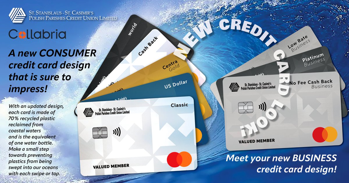 PolishCU's tweet photo. New modernized credit card look and feel! Explore our credit card options https://t.co/8ifdMgn7C3 https://t.co/Xjw2OI2oi4