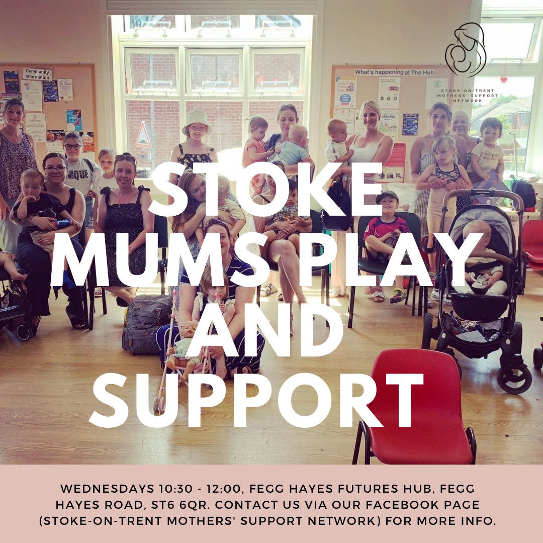 We are back tomorrow for our play &amp; support sessions. This week we have the lovely Holly joining us to lead Story Time 🥰

No need to book and just a £1 donation for your brew &amp; snacks.

Fegg Hayes Futures hub, Fegg Hayes Rd, ST6 6QR. 10:30-12:00.

Any ?s give me a shout
L xxx