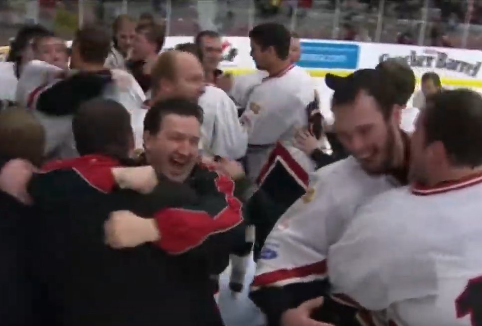 nlhh1896's tweet photo. #AllanCup:  On April 16, 2011 the Clarenville Caribous won NL's second Allan Cup. It had been 25 years since the Corner Brook Royals brought home our first national senior hockey championship.  Clarenville were outshot by Bentley Generals 42-23 in the final game but won the game 5-3. The Caribous had the best power play in the tournament and went undefeated with a record of 4-0. @NLsrHockey