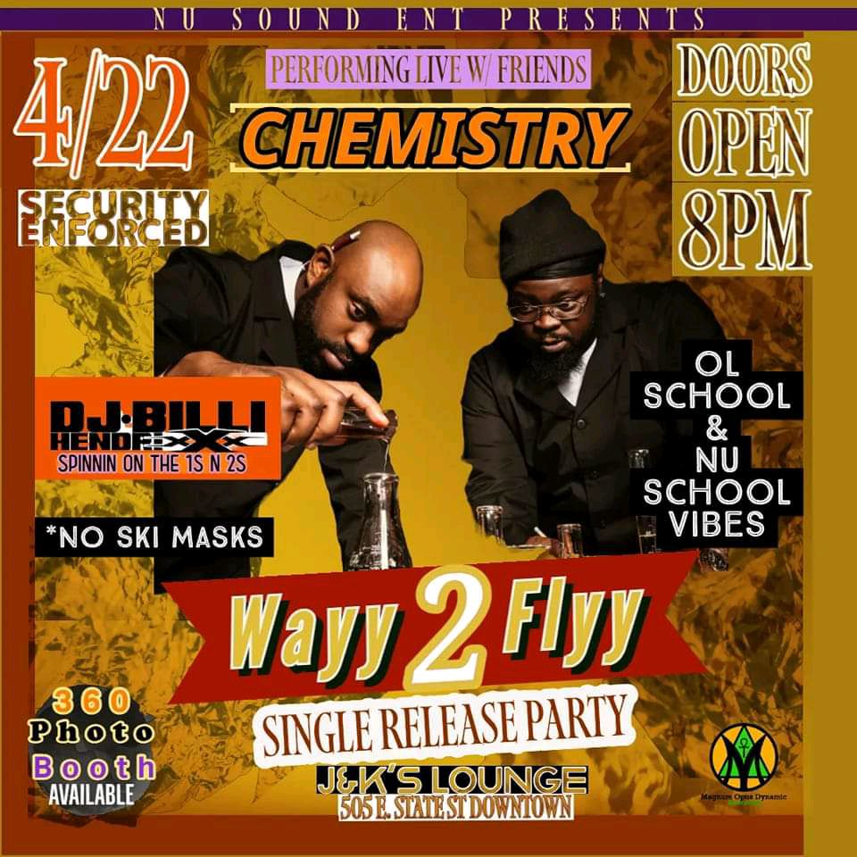 JayChurchDDC's tweet photo. Busy weekend for Chemi$try!
4/20 - J&amp;Ks Lounge 420 show
4/21 - RAMI awards
4/22 - J&amp;Ks Lounge Wavii's Release Party 

#chemistry #815 #midwestmusic #flighjones #jaychurch https://t.co/N20JEKc0AY