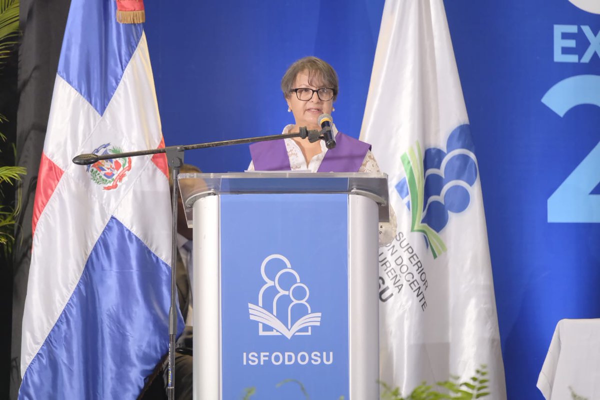 Isfodosurdo's tweet photo. #DraNurysGonzález "Es oportuno compartirles el importante rol que está teniendo nuestra institución en los esfuerzos del gobierno, a través del @EducacionRDo, que encabeza el Dr. Ángel Hernández, ...".
#GraduaciónExtraordinaria2023
#ISDODOSU #EspecialistasEnEducación https://t.co/Zh3KXGWxGa