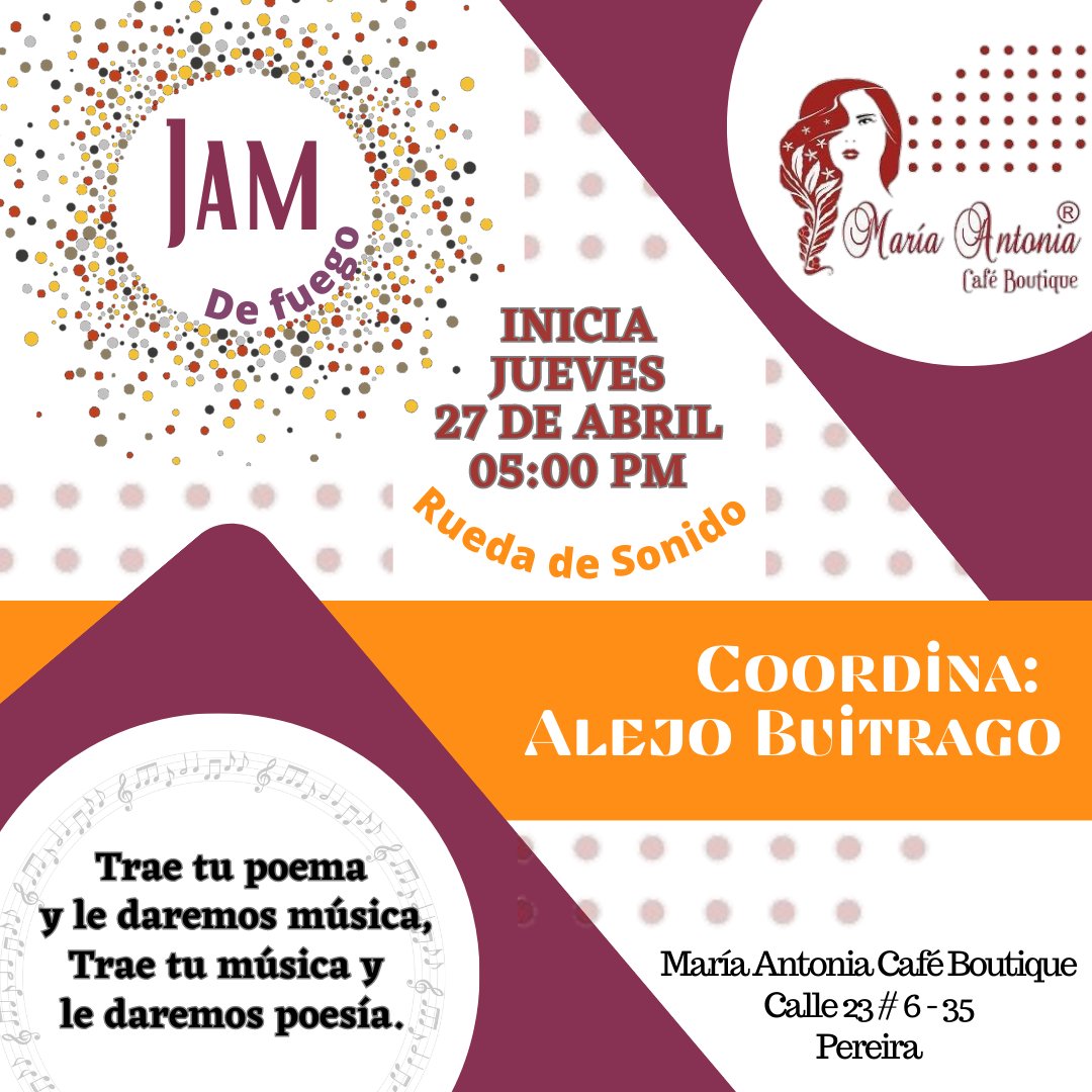 MariaAntoniaCaf's tweet photo. Un círculo imperfecto, y una rueda de sonidos, en donde puedes cantar o tocar un instrumento, o puedes venir a escuchar como se forman las canciones nuevas o las canciones de siempre ya casi olvidadas.

Coordina: Alejo Buitrago https://t.co/favaiXUQhk