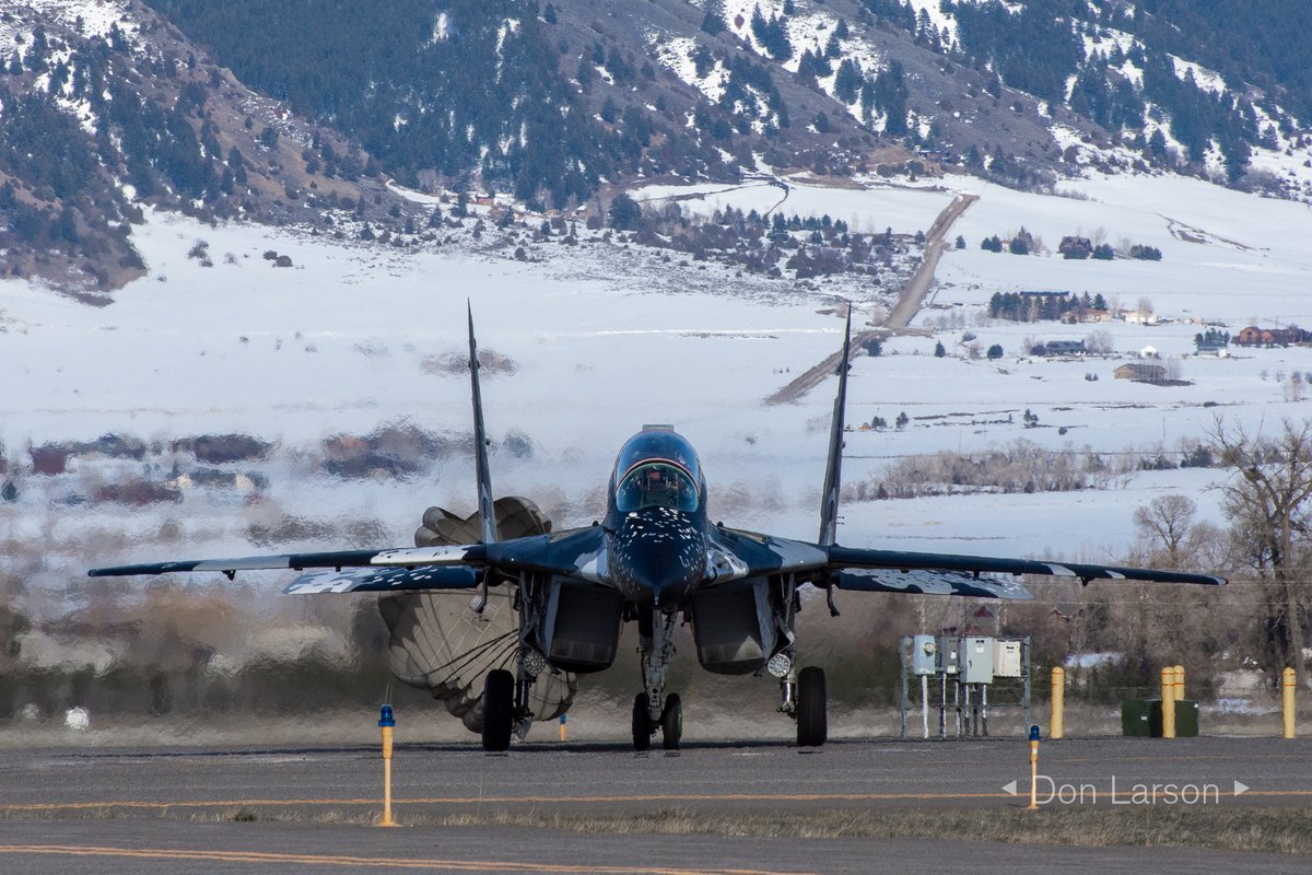 MTSpeedDemon's tweet image. I saw a MiG-29 flying over Bozeman last Saturday! It was incredible to watch. Thanks for sharing your passion for aviation and space exploration Jared. @rookisaacman #PolarisProgram #StJude #SpaceX #aviationspotting #BZN