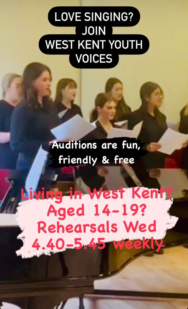 We are looking for new singers - great plans for next year. A youth choir run by experienced volunteers 🎉 please RT @BBCRadioKent @bbcsoutheast @itvmeridian @KSCourier @timeslocalnews @KentMusic #westkent #canmakemusic #transformlives @TonbridgeDaily @tw_events @7OaksChronicle