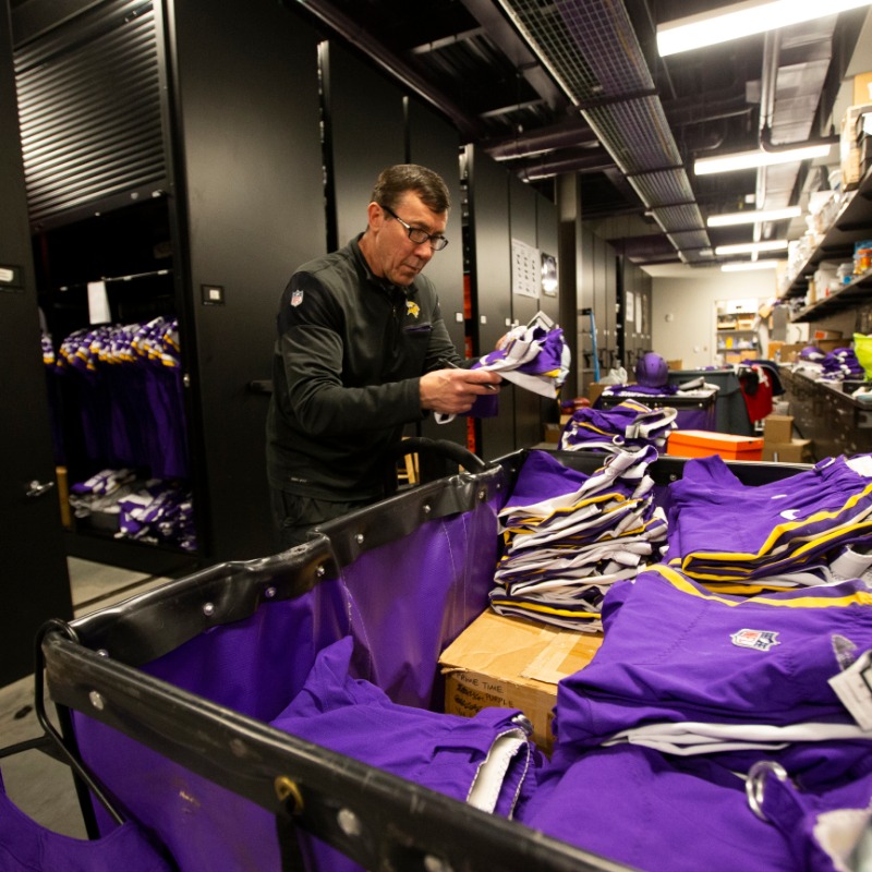 Vikings's tweet photo. He started part-time work with the #Vikings in 1975.

Or on June 1, 1979, he joined the organization on a full-time basis.

And after nearly 50 years with the club, Dennis Ryan, the longtime equipment manager and an integral piece of the franchise's history, is retiring.