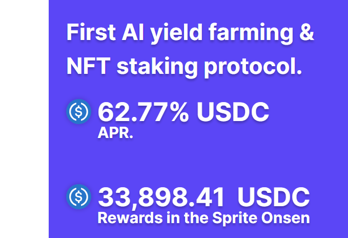 SpriteOnsen's tweet image. The USDC farm APR on #SpriteOnsen protocol saw a boost of 1.40% APR and nearly 742 USDC added over the weekend.

Thanks to the #SpriteAI and #OnsenAI 🚀🔥

Don&apos;t just take our word for it, verify the figures on spriteonsen.app and join the party! 💰💹