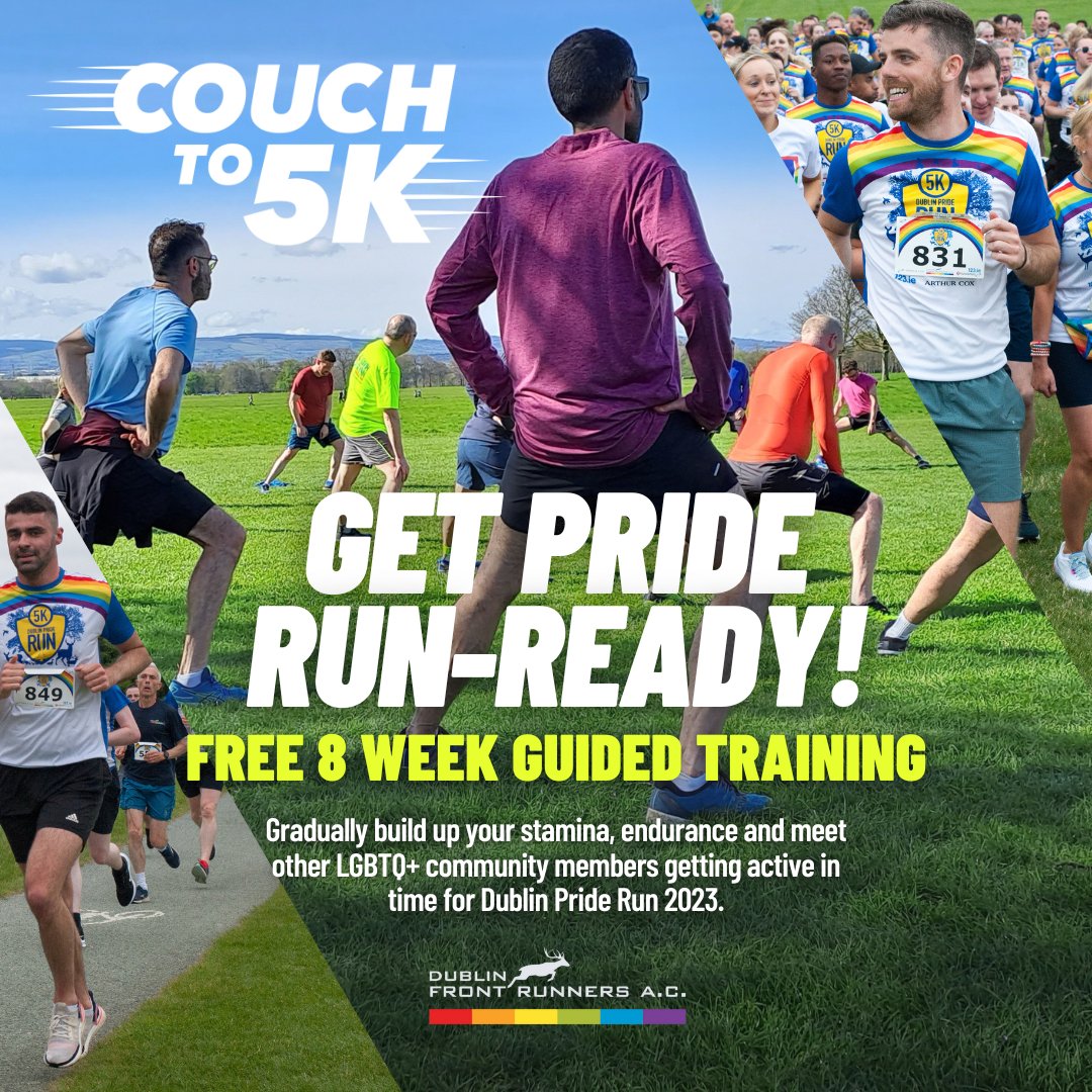DFRclub's tweet photo. Join Dublin Front Runners for a FREE 8 week guided training programme in #PhoenixPark. Gradually build up your stamina, endurance and meet other LGBTQ+ community members getting active in time for #DublinPrideRun. Times & Details > https://t.co/5KnycF2Siu https://t.co/A0Xlkb9Gqa