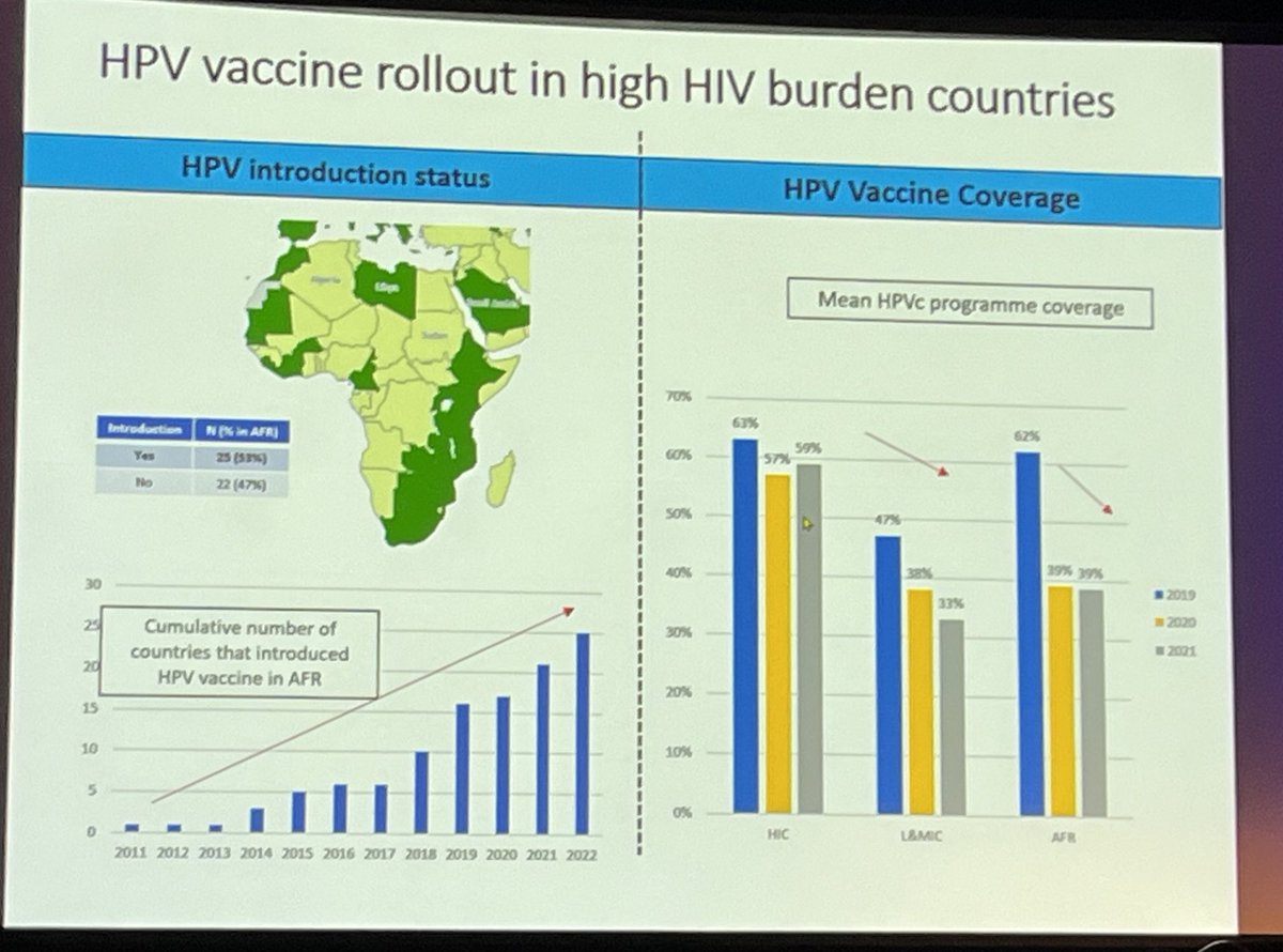 AlisonFootman's tweet image. Helen Rees presenting great information focused on HPV vaccination among women living with HIV. Many research questions left to be answered especially if we are serious about a one dose HPV vaccine. #IPVC2023