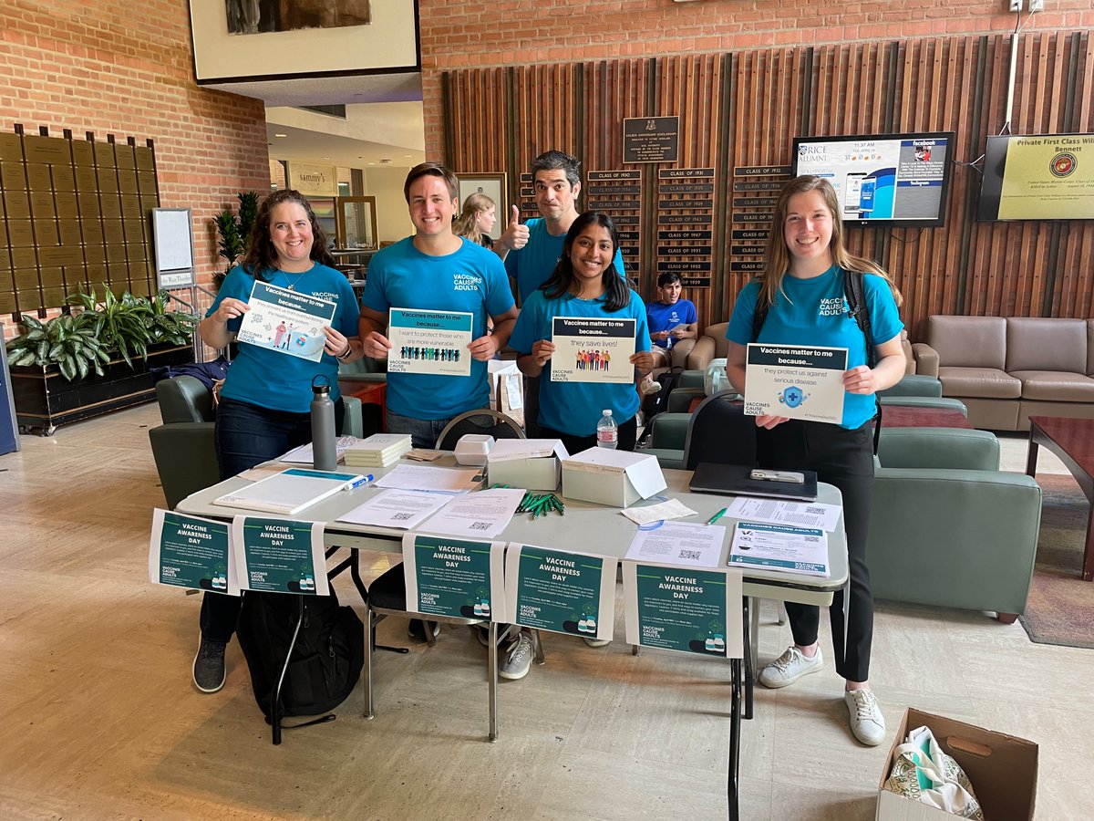 Scott Solomon (@scottesolomon) on Twitter photo Great to see our students promoting vaccine awareness at <a href="/RiceUniversity/">Rice University</a>! Kudos to my colleague <a href="/kirstinmatthews/">Kirstin Matthews</a> and the <a href="/BakerCHB/">Health & Biosciences</a>! Great to see our students promoting vaccine awareness at <a href="/RiceUniversity/">Rice University</a>! Kudos to my colleague <a href="/kirstinmatthews/">Kirstin Matthews</a> and the <a href="/BakerCHB/">Health & Biosciences</a>!