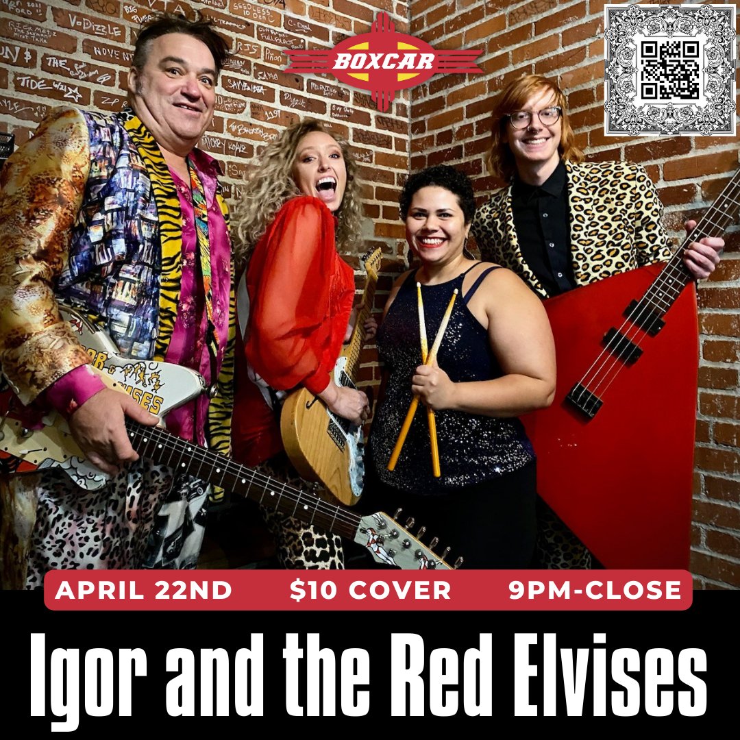 BoxcarSantaFe's tweet image. Your favorite Siberian Surf Rock band is returning to the stage at Boxcar! Igor and the Red Elvises put on one hell of a show so be sure to bring high energy and $10 for the cover on April 22nd at 9pm! See you there! #santafeevents #SantaFeNightlife