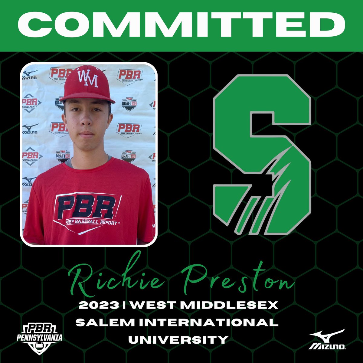 📢Commitment Watch📢

2023 RHP|1B Richie Preston (West Middlesex) has committed to Salem International University #congrats 

<a href="/preston2522/">Richie Preston</a> | <a href="/SalemBSBL/">Salem Baseball</a> | #pbrfamily
