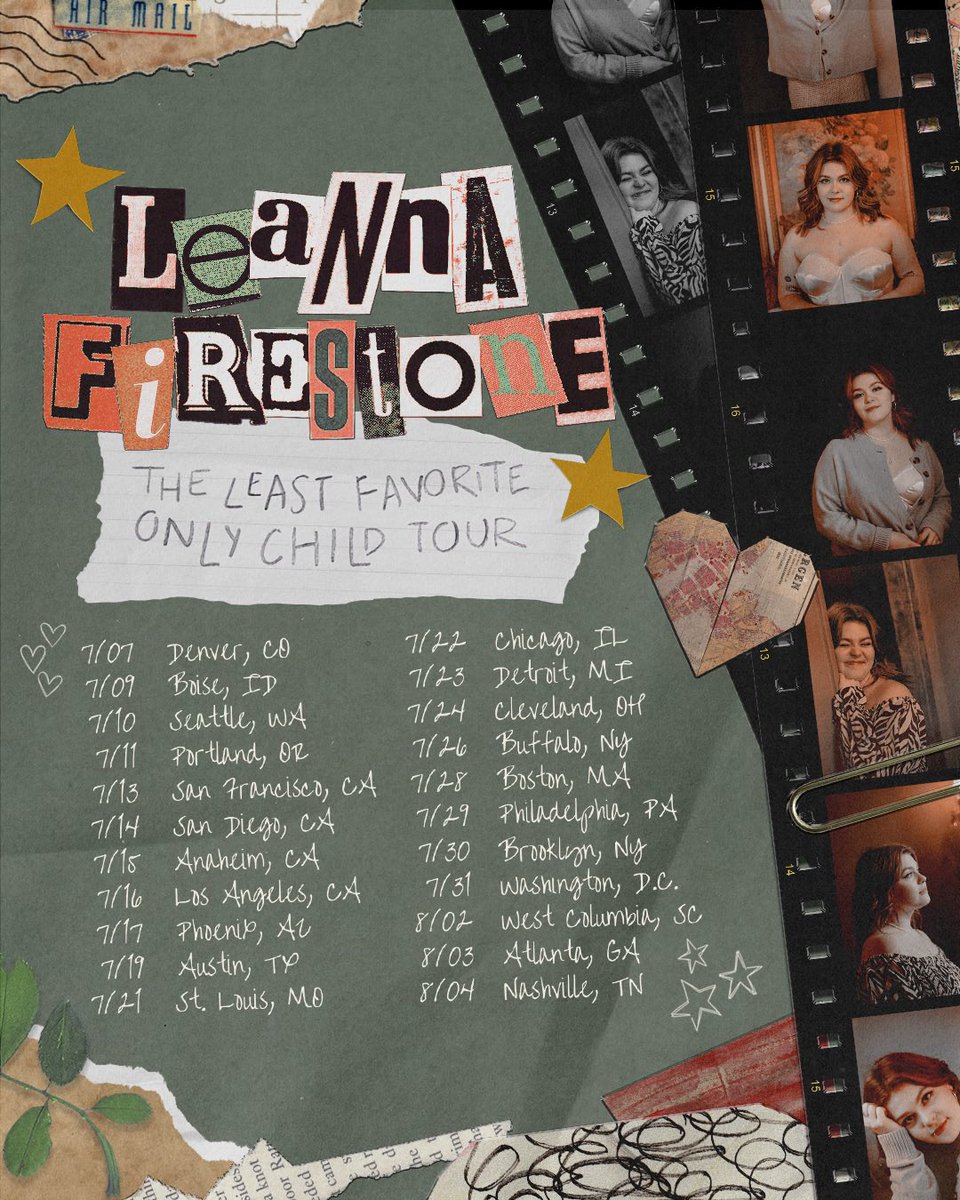 leannafirestone's tweet photo. it’s so surreal to even be announcing this BUT this summer I am going on my first headline tour!!!! 😭
presale happens tmrw at 12pm EST (you can register on my website) and general sale happens on friday at 12pm EST. tickets will be available at https://t.co/NmWnB4zYkW 🪩🦋💖 https://t.co/sHbdJJ4Hcn