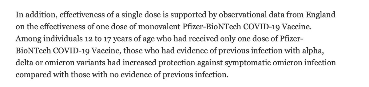 BearGauss's tweet photo. @NCM4Ever @ProductionKate Hard to see how they can mandate the bivalent (to someone with any vax at all prior) given the supporting evidence cited by FDA refers to single dose monovalent: https://t.co/Culicvw99s