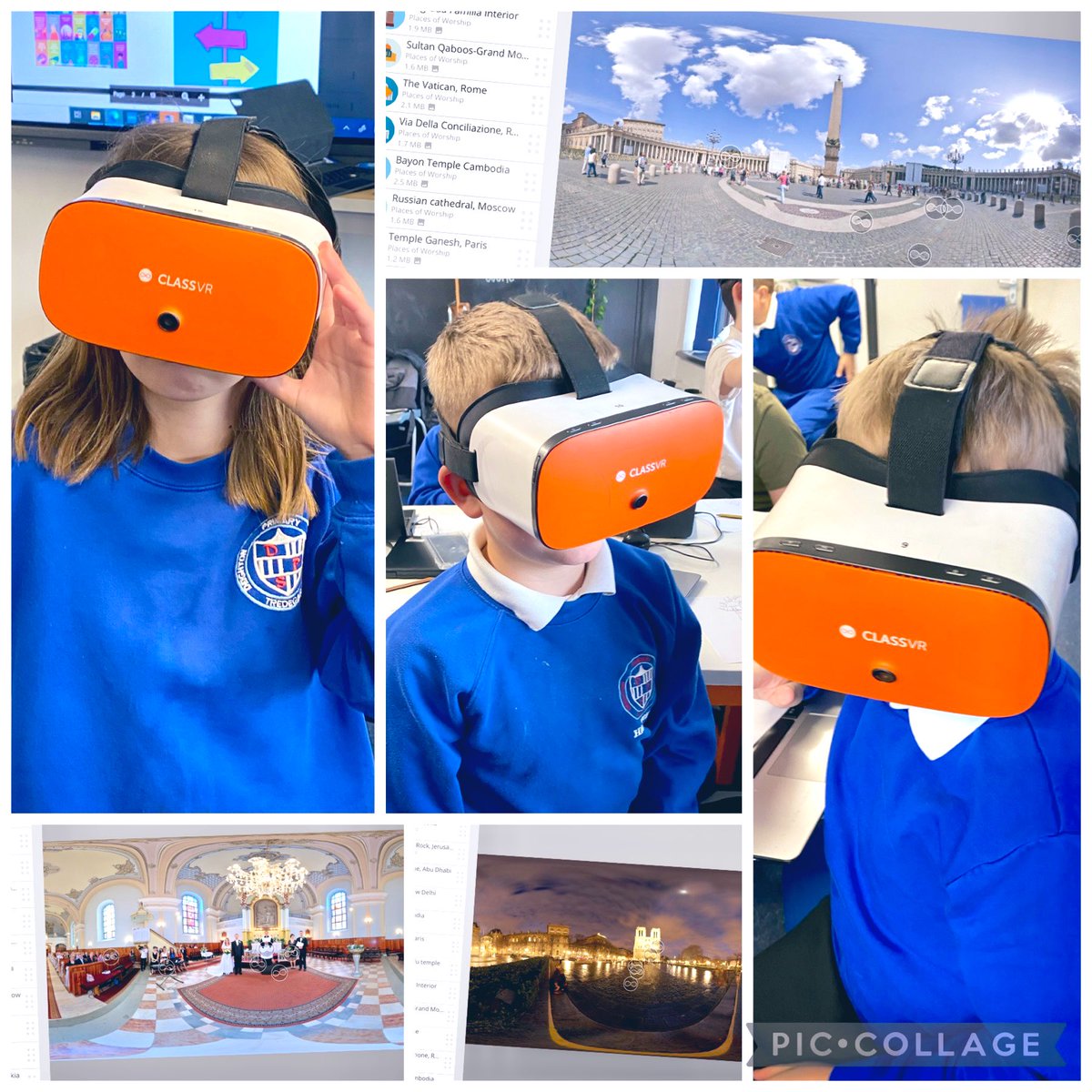 Using <a href="/ClassVR/">ClassVR from Avantis</a> to travel the world and visit places of worship during our faith and beliefs innovation week. #Article14