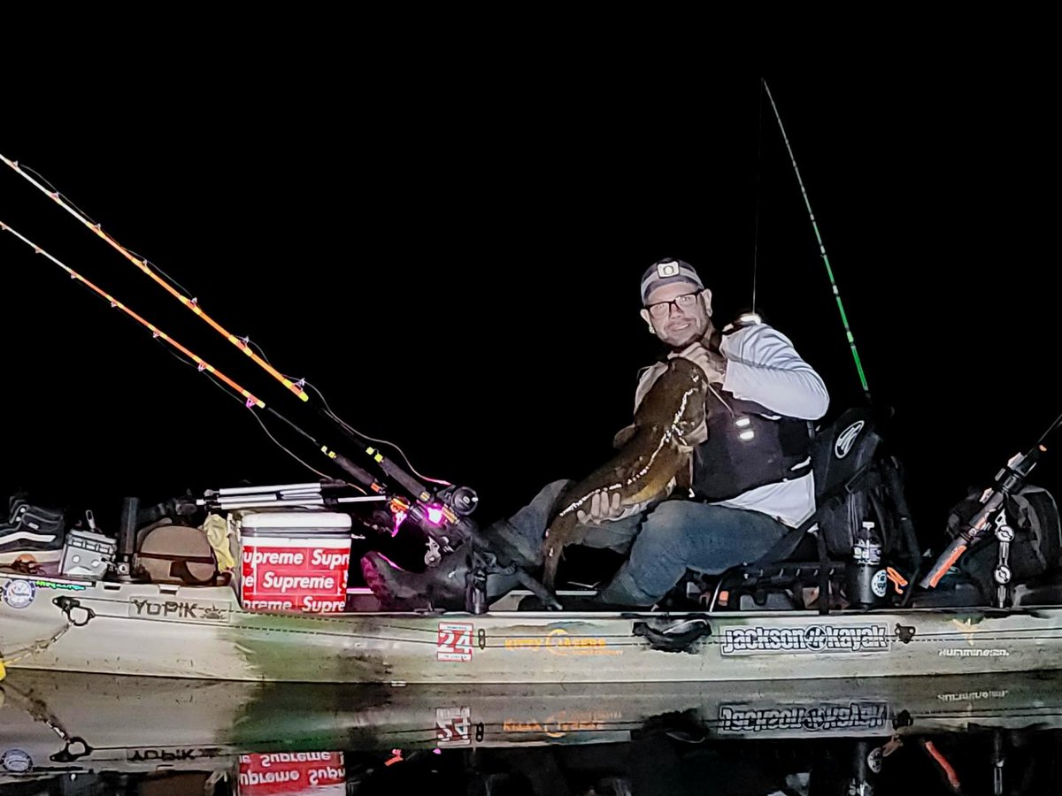 Kayak hits with <a href="/SusQFlats/">Dirk Field</a> #slimecatrods #NocturnalNationCatfishing <a href="/JacksonKayak/">Jackson Kayak</a> #flatheadcatfish #catfishing #fishing #PA