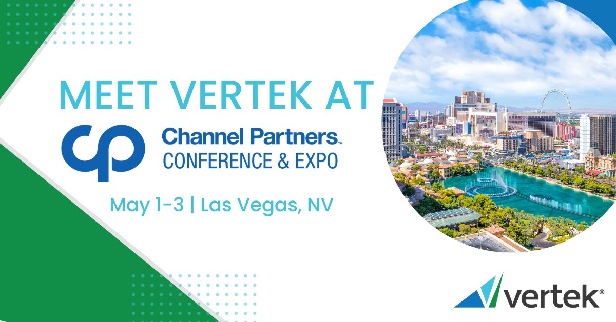 #CPExpo is just a few weeks away! The Vertek team is excited to be heading to Las Vegas on May 1-3 to connect with the #ChannelPartners community. 

Contact us at the following link to set up a meeting at the event, or email jsa_vertek@jsa.net: fal.cn/3xvMv