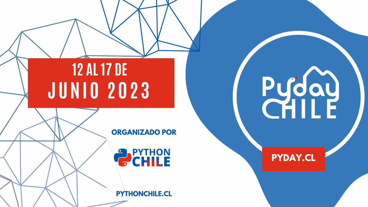 Estamos muy felices de compartir con ustedes, que se viene la tercera edición del PyDay de #PythonChile. 💜🐍🎉 

¡¡Mucha atención, pronto estaremos compartiendo información detallada en nuestras redes sociales!!

Más información: 👇
pyday.cl

#PyDay2023
#Python
